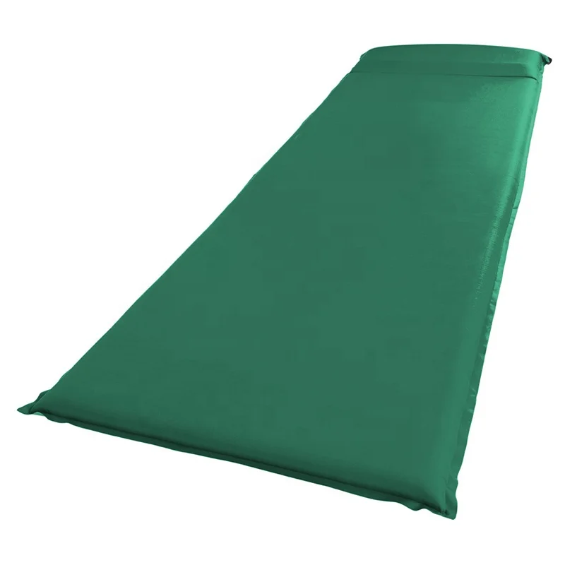 Foldable Portable Self-Inflating Dampproof Polyester Camping Mat for Outdoor Hiking and Picnic Use