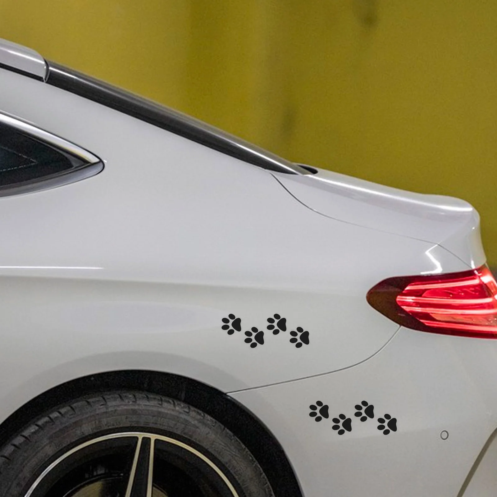 

24Pcs Cat Footprint Car Sticker Set Heavy Duty PVC Decal for Car Door Window Bumper Decoration Easy Install Tear Off No Damage