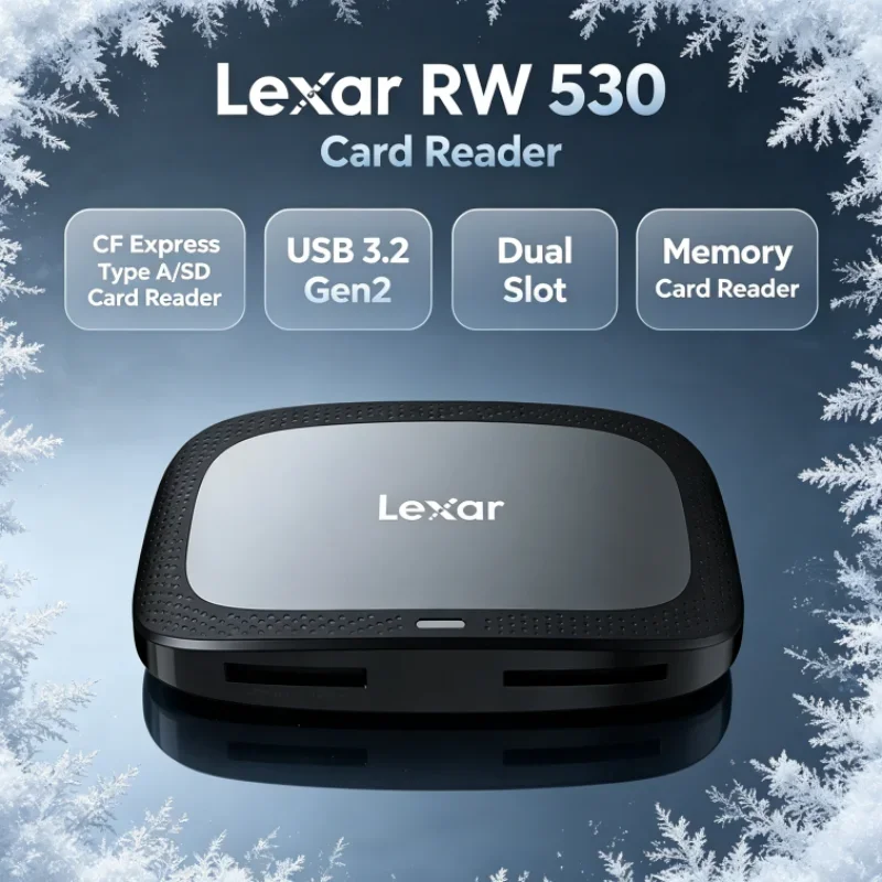 Lexar CFexpress Type A / SD Memory Card Reader CFA Max 900MB/s SD Card Reader Dual Slot RW530 USB 3.2 Gen2