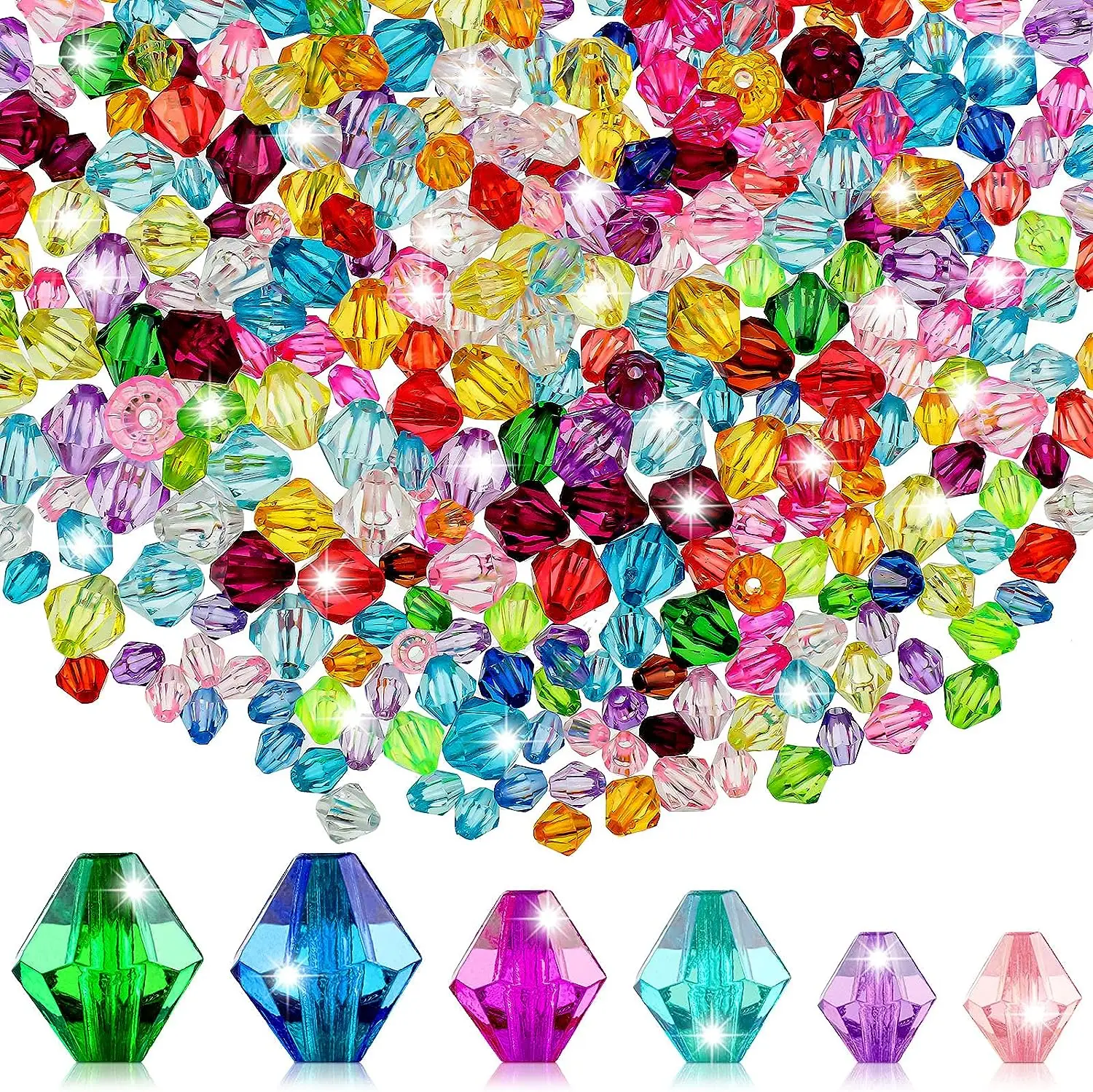 4MM 100Pcs/box/ bag Czech Bicone Crystal Beads for Jewelry Making Diy Accessories Colorful Faceted Glass Spacer Beads Wholesale