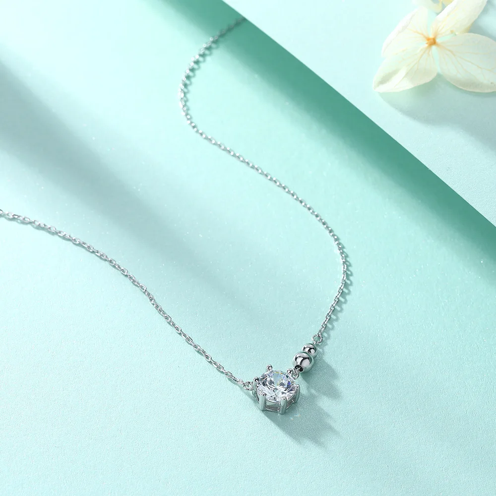 MuShan Luxury Jewelry 925 Sterling Silver Necklace Zircon 7A Infinity Office for Bride Real Gold Plated Premium Jewelry Pendant