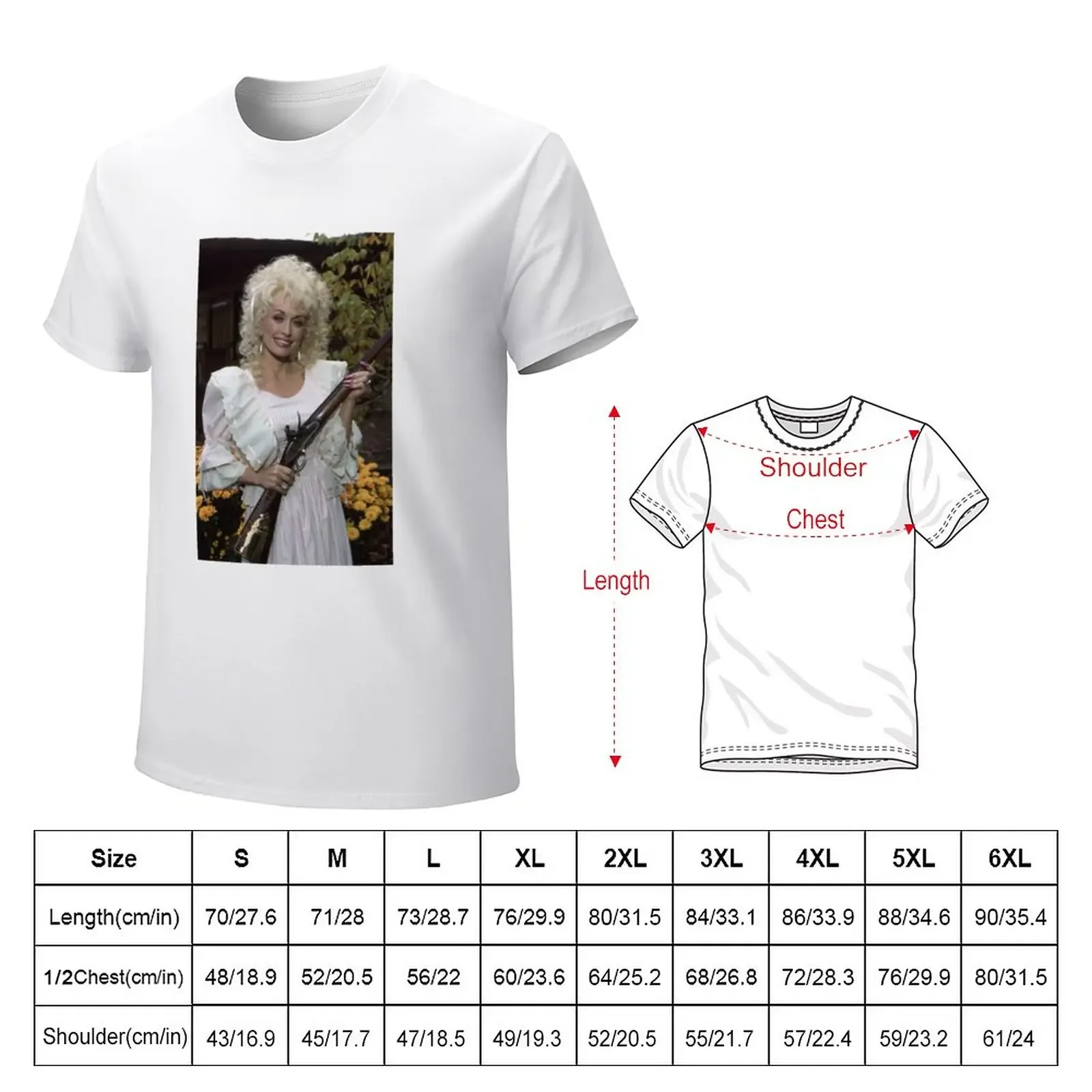 Dolly with Shotgun T-Shirt customs blacks heavy weight t shirts for men