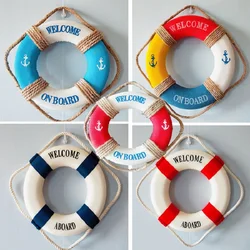 Nautical Lifebuoy Model Decoration Mediterranean Home Decoration Hanging Nautical Theme Beach House Decorative Wall Hangings