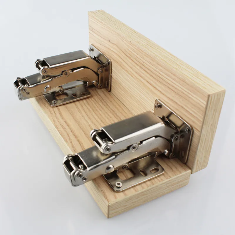 Heavy Duty Door Hinge Adjusted 130-170 Degrees Hinge for Corner Cabinet Door No-Drilling Hole Bridge Shaped Spring Hinge