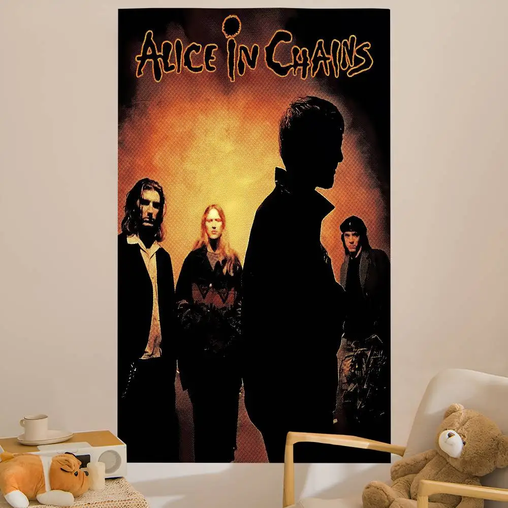 A-Alice I-In C-Chains Tapestry Art Printing Japanese Wall Tapestry Anime Wall Hanging Home Decor