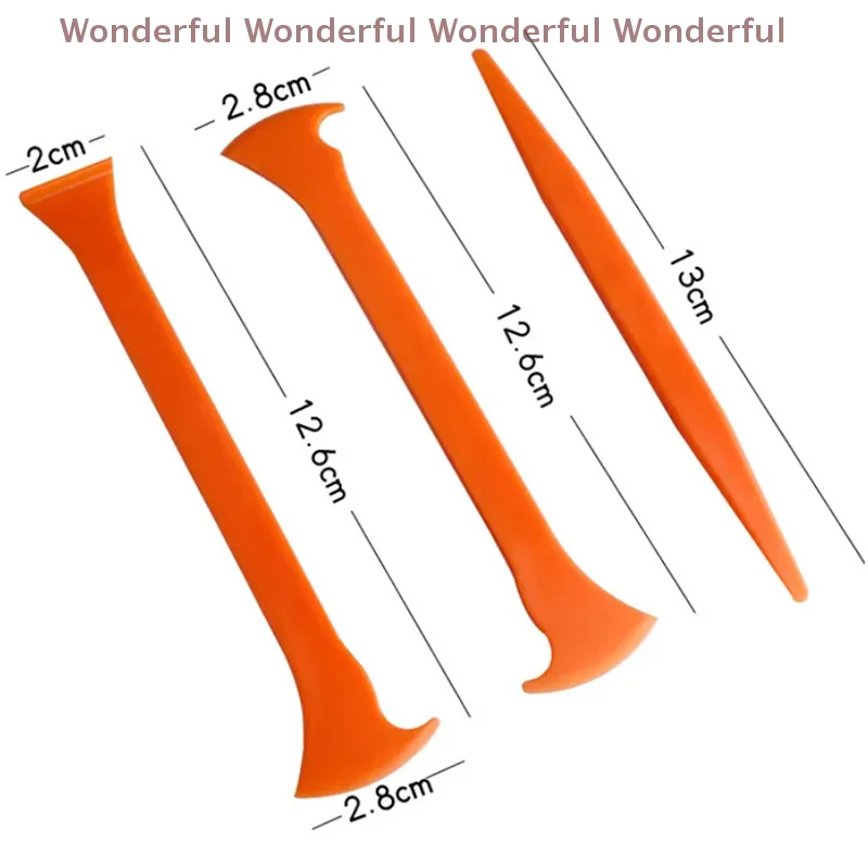 3Pcs Film Cutter Vinyl Car Wrap Tool Micro Stick Squeegee Window Tinting Kit Corner Scraper Curves Slot Tucking Tools