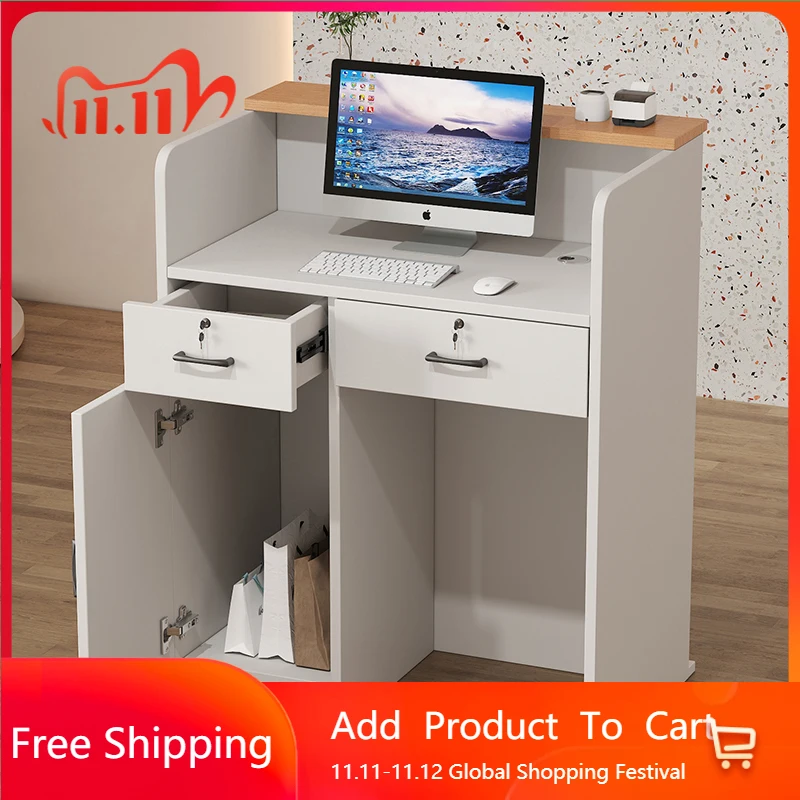 

Creative Hairs Reception Desk For Beauty Salon Professional Bar Counter Luxury Princess Pupitre De Conférence Trendy Furniture