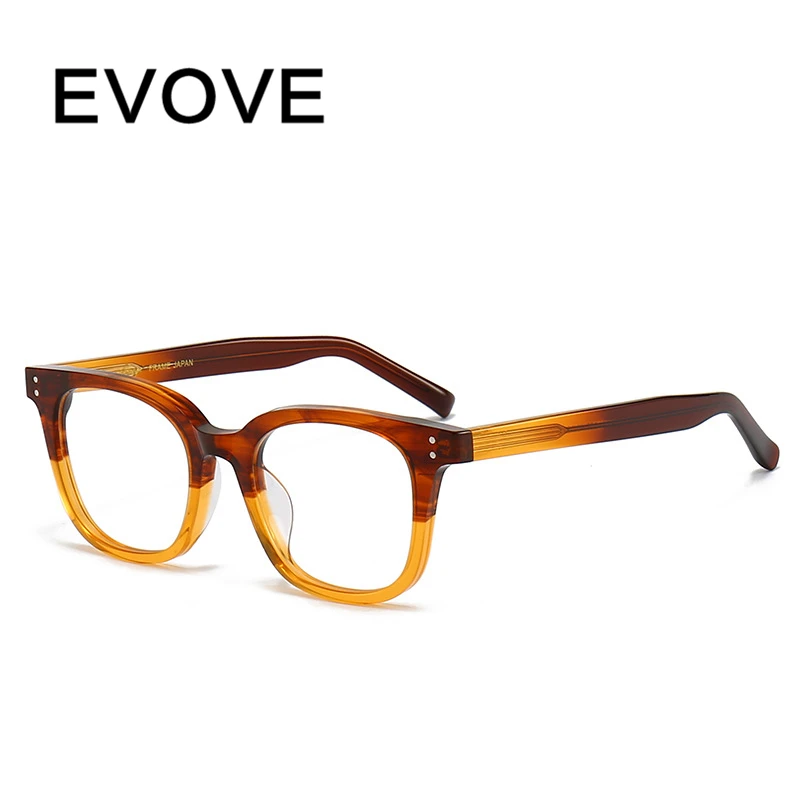 

Evove High-end Reading Glasses Men Women Eyeglasses Frame Men Acetate Square Tortoise Diopter Myopia Optical Spectacles Eyewear