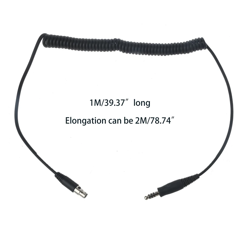 Adaptador U174 a Mini XLR5, Cable de extensión de Audio Universal, Cable auxiliar para auriculares de aviación, Conector de XLR-5 de 5 pines, duradero