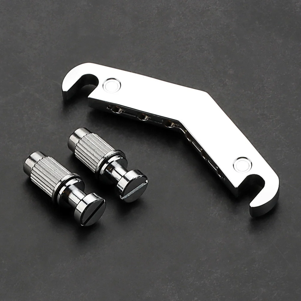 

Metal Guitar Bridge Saddle Electric Replacement Part Durable Stable Sound Vshaped Design Enhanced Resonance Compatible With