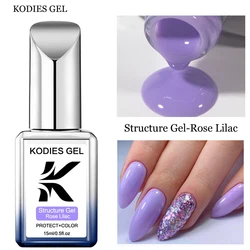 KODIES GEL Purple Structure Rubber Base Gel Nail Polish Semi Permanent UV Rose Lilac Nude Color Gummy Base Gellak Nails Manicure