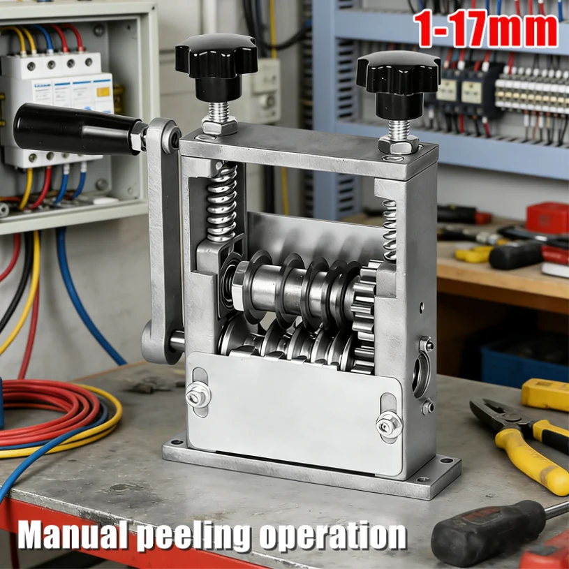

Double Drive Wire Stripper Machine Stripping Tool for 1-17mm Scrap Wire Copper Wire Stripper for Leftover Cable