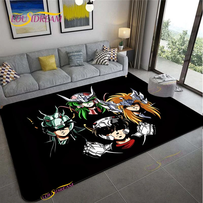 Cartoon Anime S-Saint S-Seiya NonSlip Rug for Living Room,Bedroom,Playroom,Kitchen,Door Floor Mat Home Decor Rug Gift Alfombra