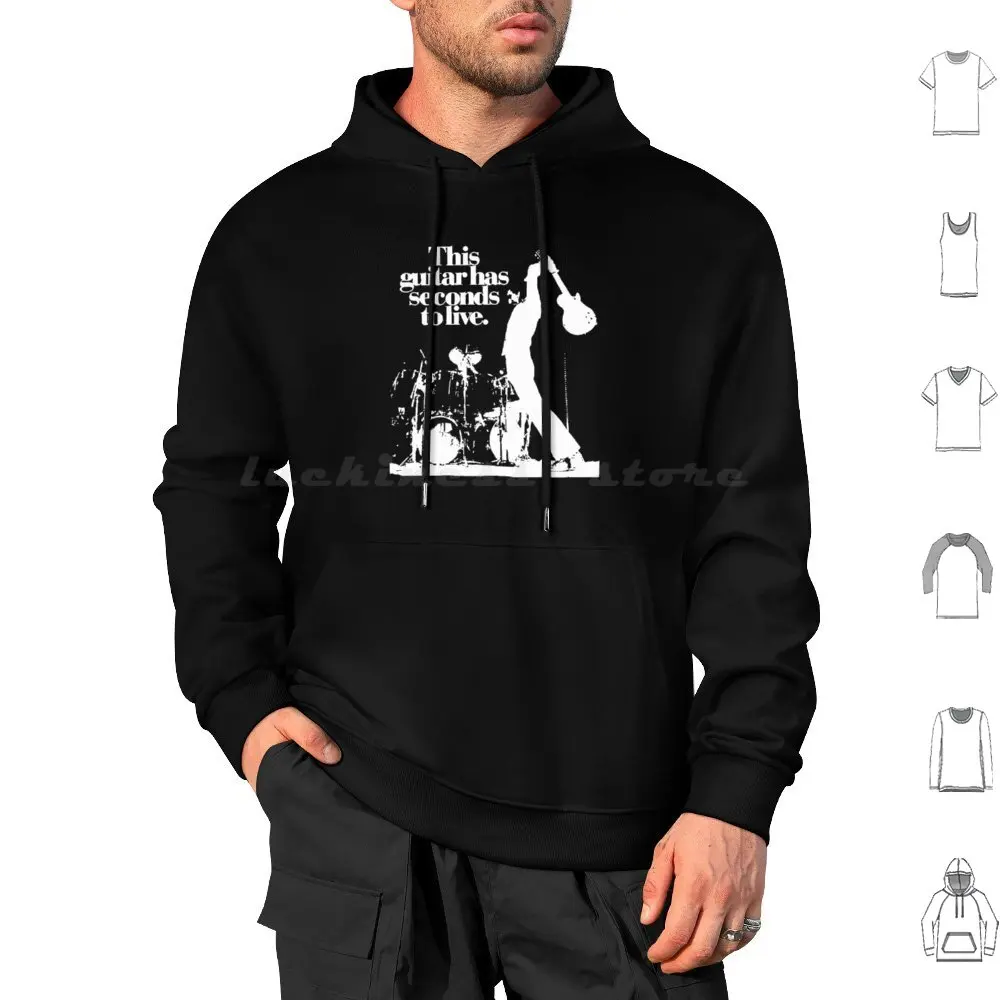 Pete Townshend The Who This Guitar Has Seconds To Live Rock Music Legend Guitar Hoodies Long Sleeve Pete Townshend The