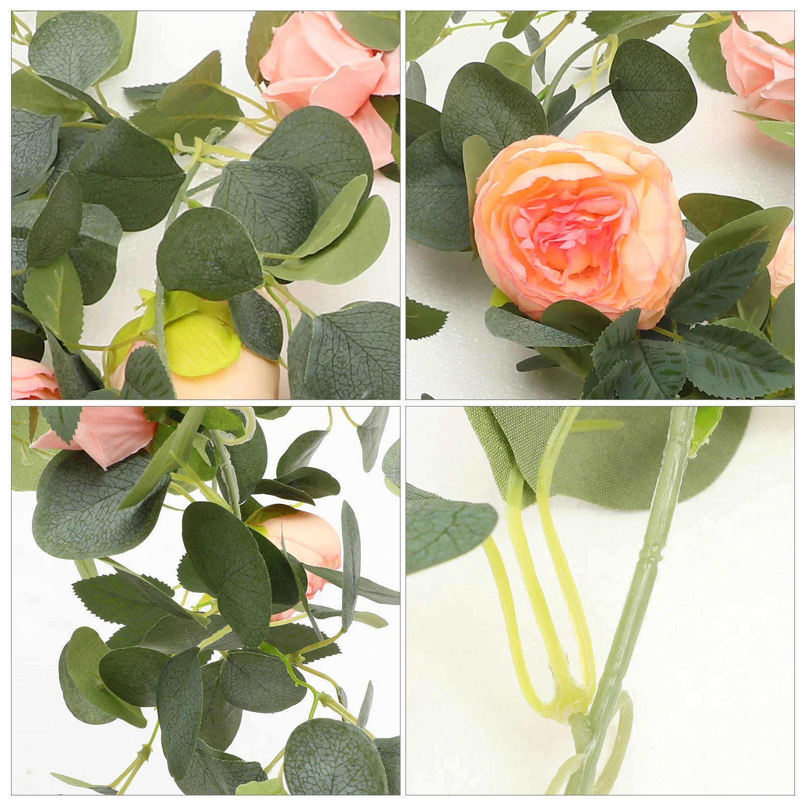 

Artificial Flower Rattan Simulation Rose Green Leaves Valentine Decor Party Ornament Hanging Vine Fake Plant