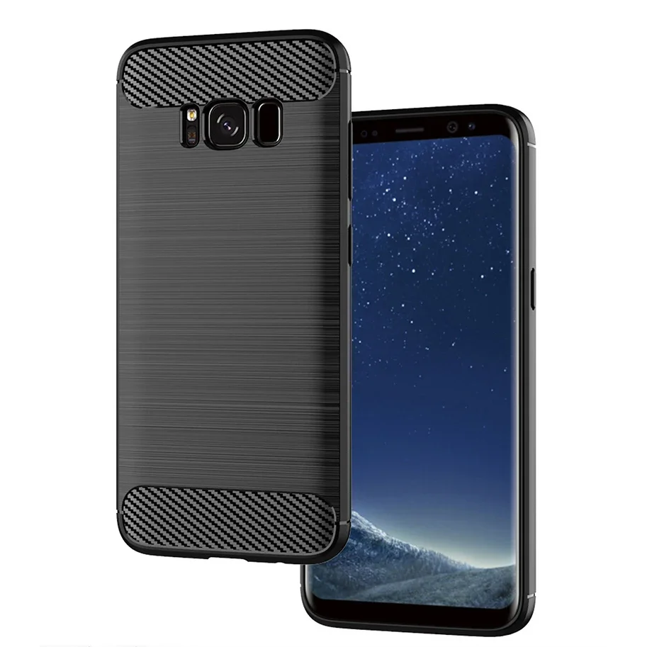 Case For Samsung Galaxy S8 Case Silicone TPU Bumper Carbon for S Light Luxury Cover for Samsung Galaxy S8 Lite G9500 G950F Funda