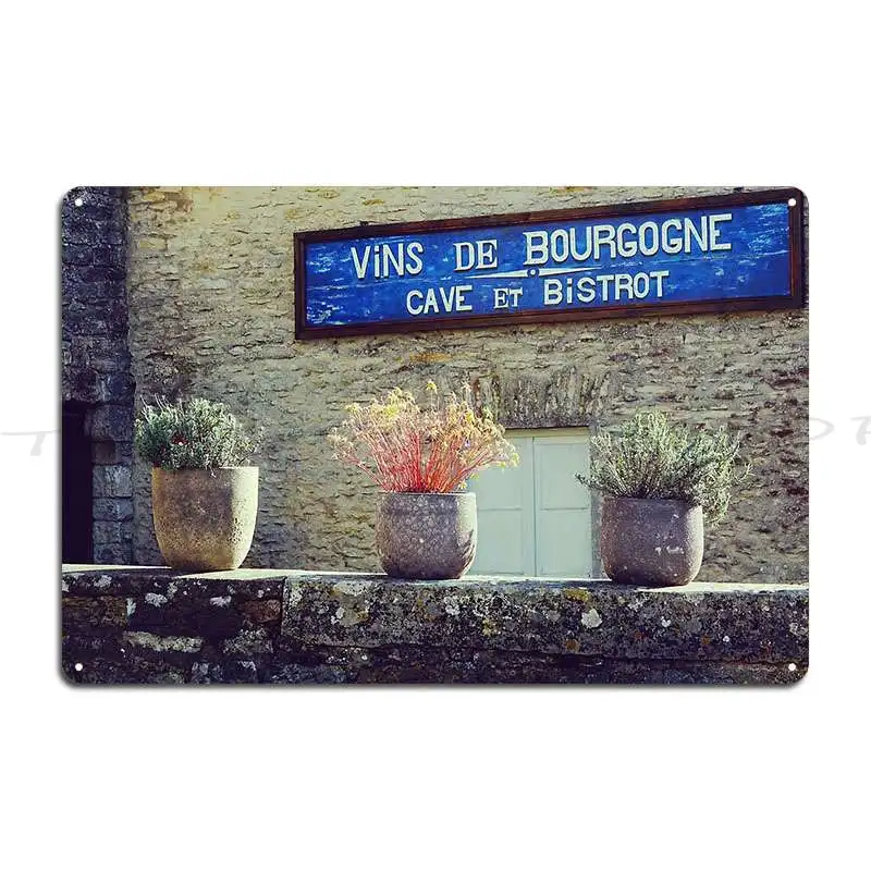 Rustic Wine Cellar In Burgundy France Metal Plaque Wall Mural Wall Decor Create Party Plates Printed Tin Sign Poster