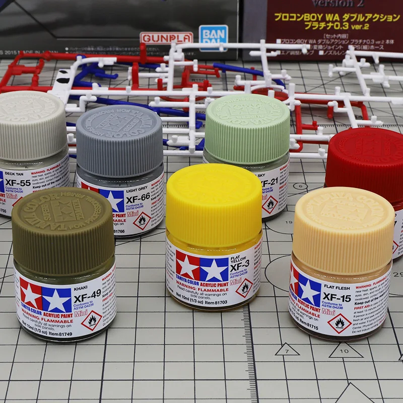 Imagem -02 - Tamiya-pigmentos de Pintura Acabamento Fosco Acrílico à Base de Água Modelo de Construção Coloração Mão Revestimento Spray Militar Xf1-xf24