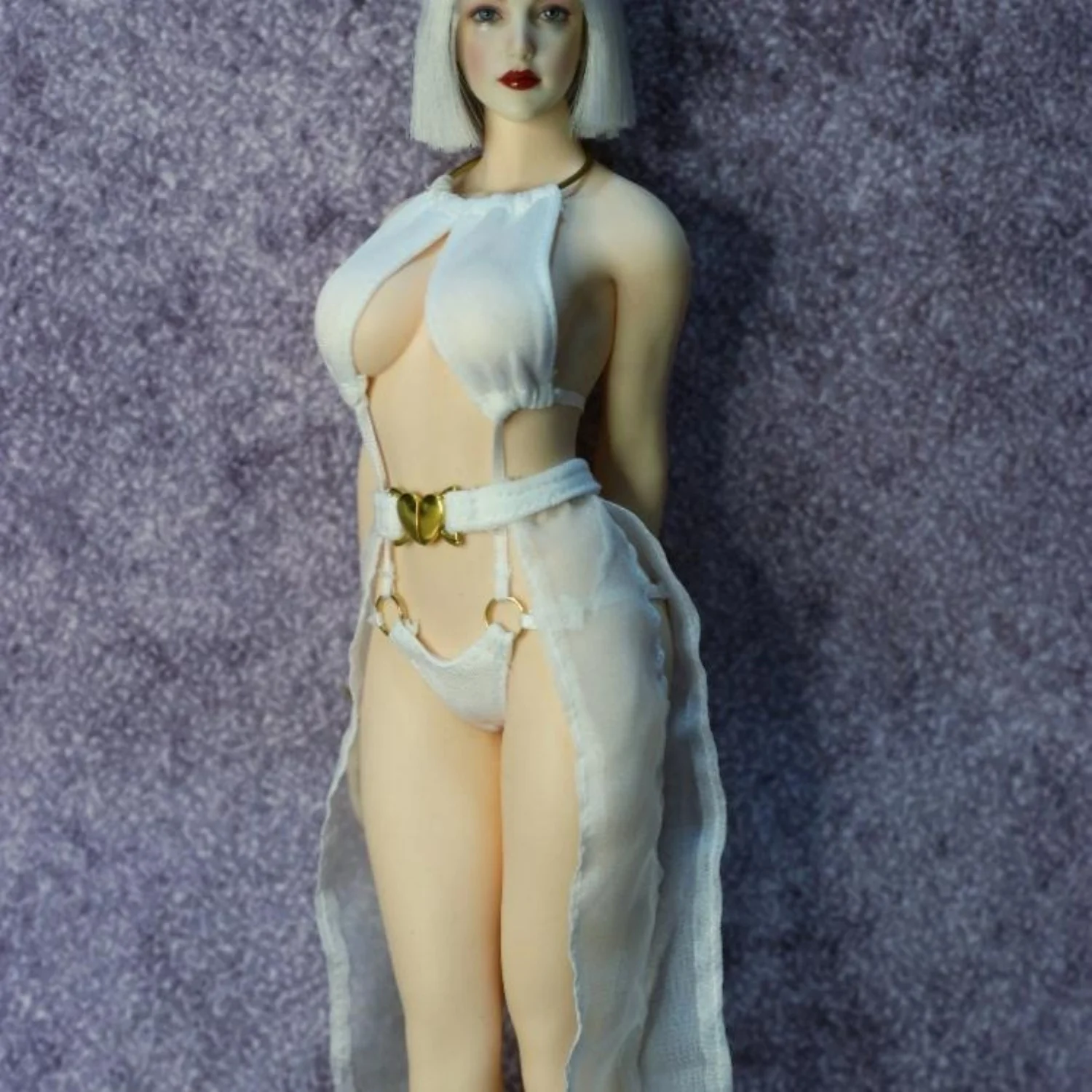 1/6 White Dress Tulle Skirt Fit 12'' TBL/PH Figure Doll
