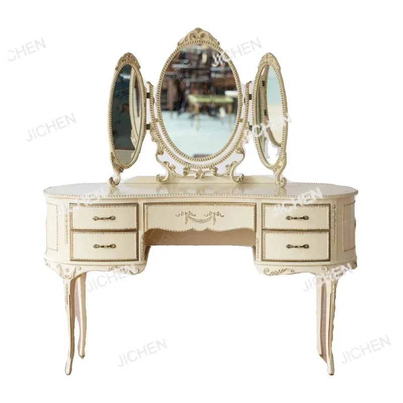 

JC Эстетический туалетный столик для девочек, зеркало для хранения, скандинавский белый туалетный столик, ящики для макияжа, Penteadeira De Maquiagem, мебель для спальни
