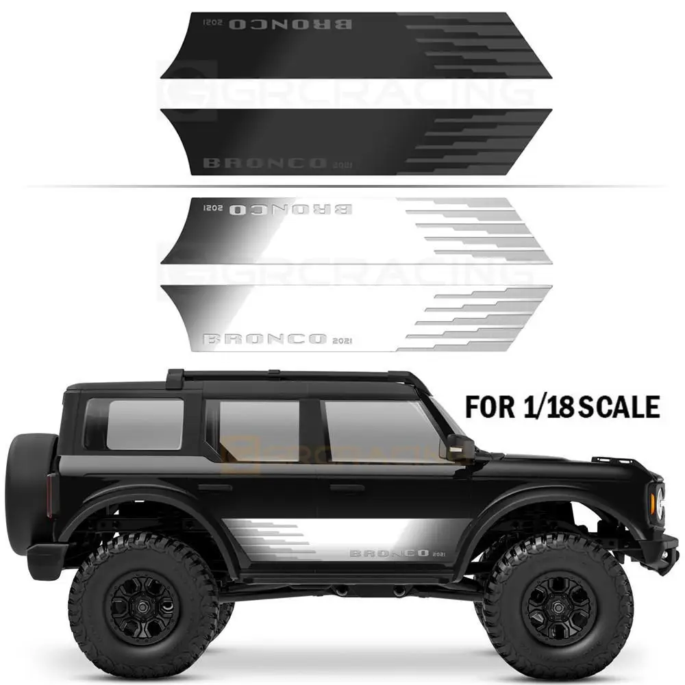 Shell Side Skirt Decorative Lens Mirror Stainless Steel Shell Metal Crash Plate Type E For 1/18 Traxx/as Trx-4m Bronco Trx4m