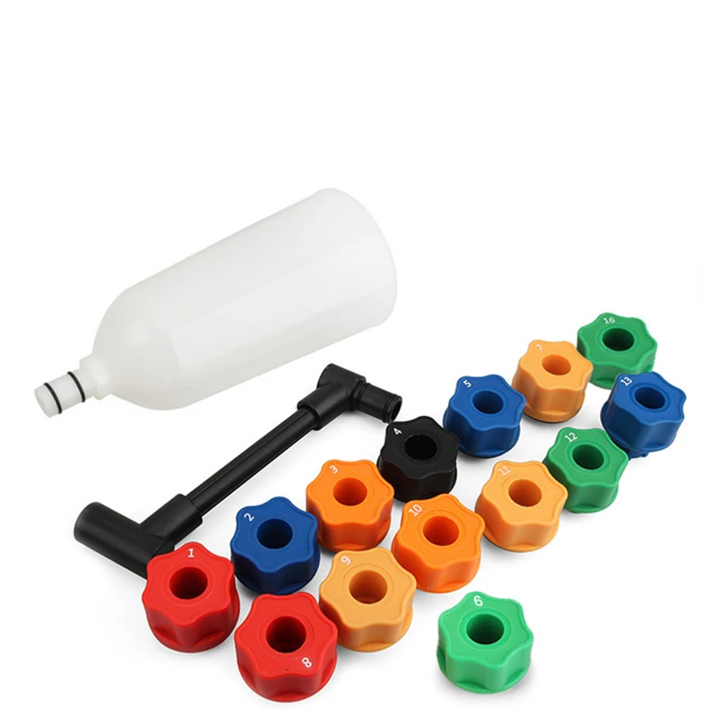 16Pcs Oil Funnel Kit Spill-Free Oil Filling Funnel, with 14 Adapters, Right Angle Extension, for Automobile  Oil Change