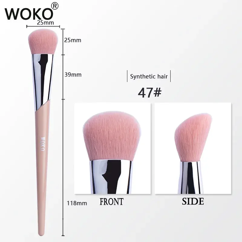 1/3pcs Makeup Brush Face Contour Powder Foundation Bronzer Cream Blush Eyeshadow Smudge Eyeliner Fashion Fenty Style Beauty Tool