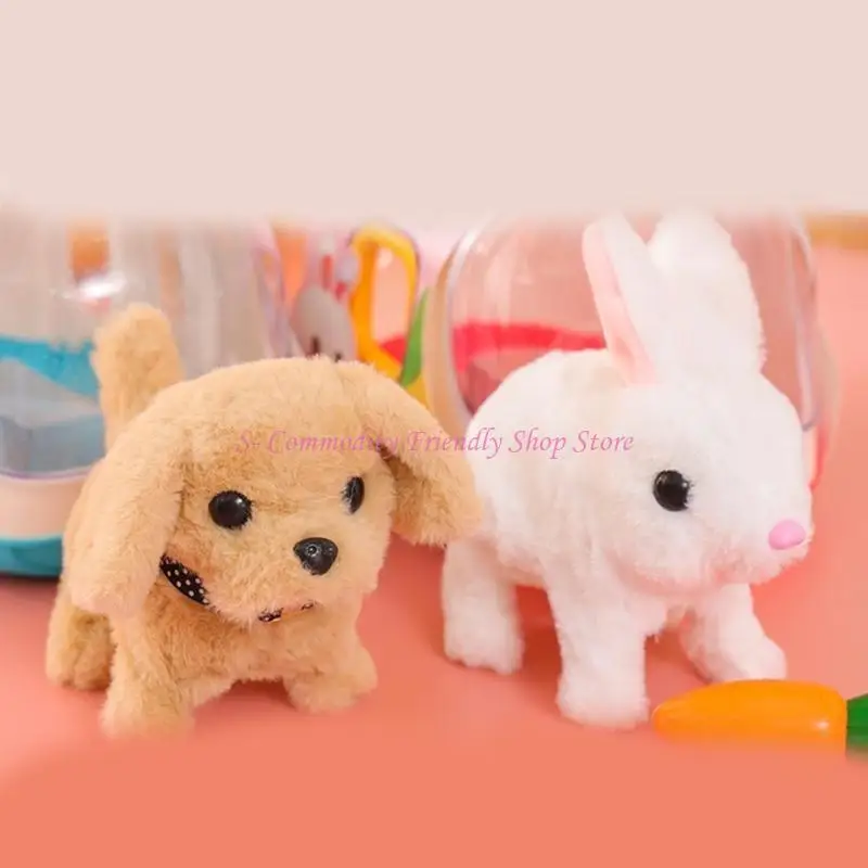 85AE Kids Interactive Pet Dog/Rabbit Toy Crawl Learning Barking Dog Toy Toddler Gift