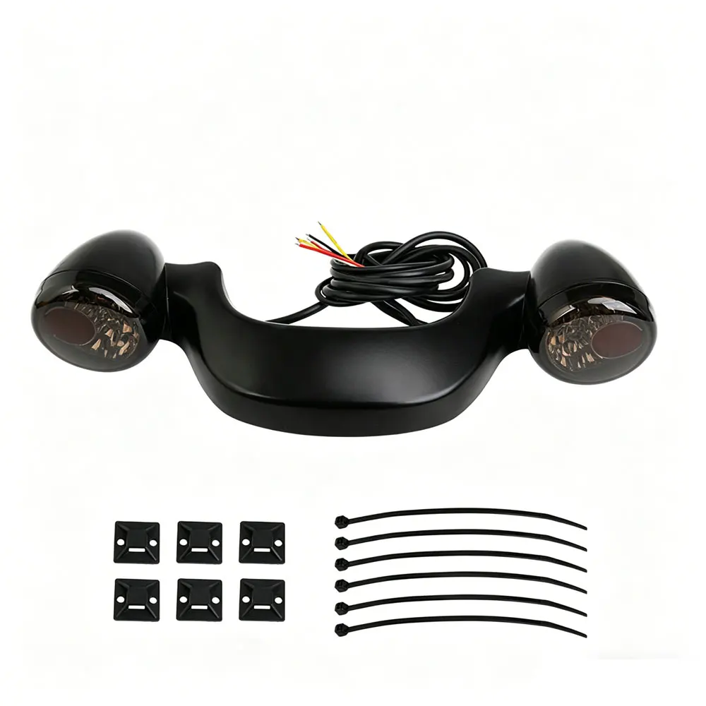 

Motorcycle Rear LED Brake Turn Signal Light Bar Lamp Black For Harley Street Glide Road Glide FLHRXS FLHT