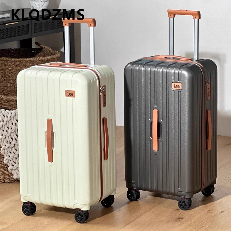 KLQDZMS ABS + ПК Чемодан 20 "24" 26 "28 дюймов Большая вместительная тележка Посадковая коробка Сверхлегкий ящик для пароля Чемодан на колесиках