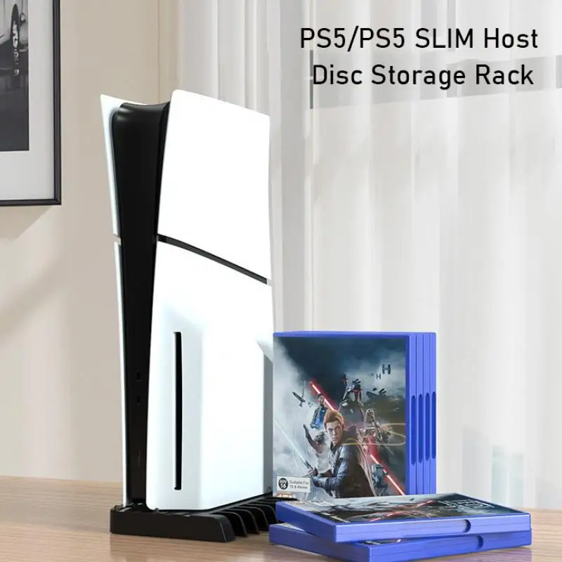 Dropshipping For PS5 Slim New Console Desktop Holder for 11PCS PS5 Game Discs Ps5Slim Console Holder