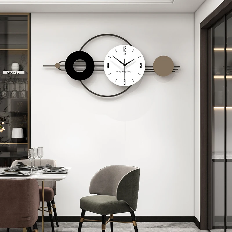 2025 New Model Living Room Wall Clock Nordic Luxury Creativity Digital Clock Villa Restaurant Mute Quartz Clock Mural Home Decor