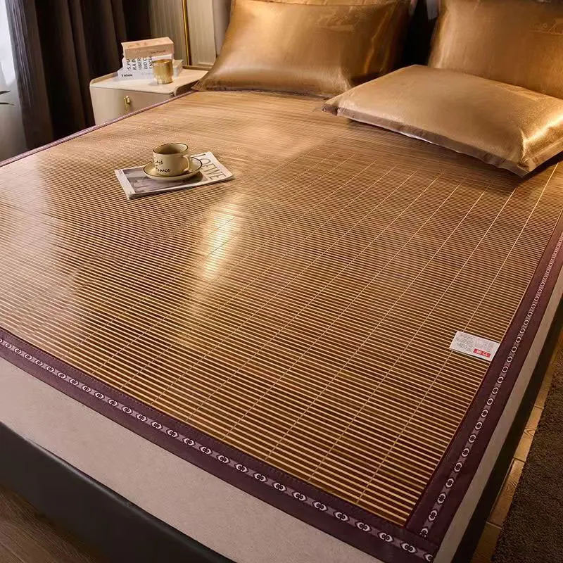Straight Non Foldable Bamboo Summer Mat Double Sided Bed Mat Rattan One Point Five Meter Natural Pure Bamboo Mattress Summer