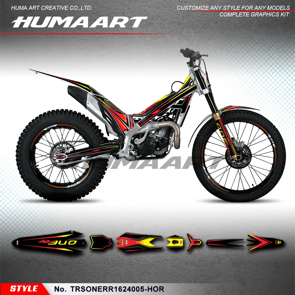 

Humaart Restyle Graphics Off Road Stickers Decal Kit for TRS TRRS ONE R RR GOLD Trials Bike 2016-2024