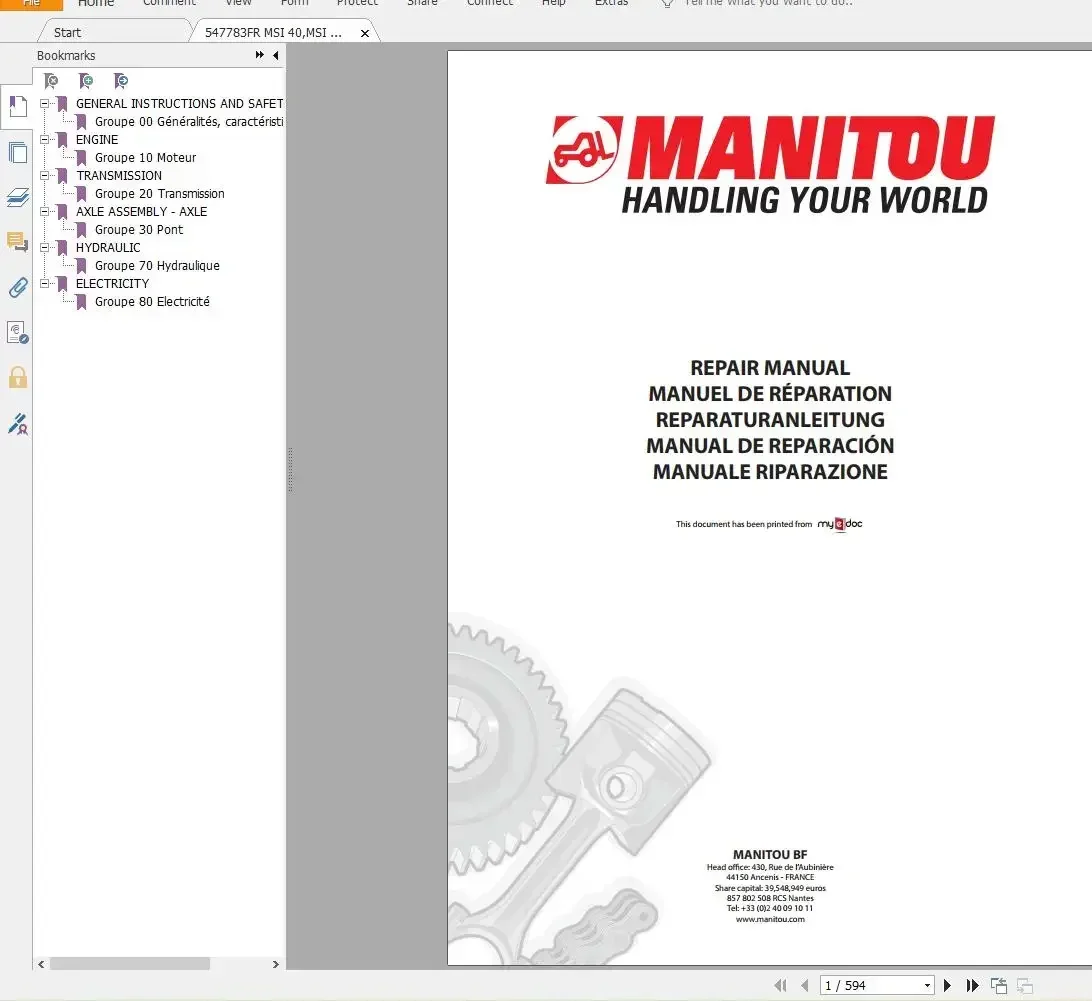 TruckEPC Manitou Machinery 13.8 GB PDF 2022 دليل إصلاح اللغة الفرنسية DVD #2