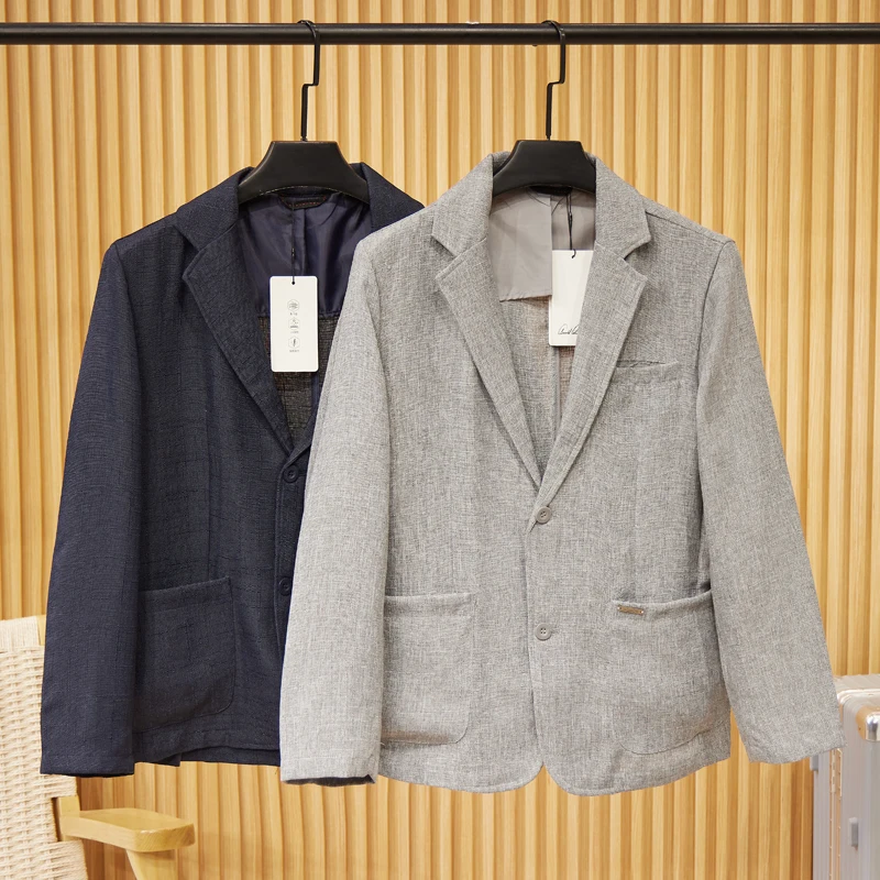 

Мужской пиджак для гольфа премиум-класса с двумя пуговицами, однобортный, осенняя новинка, повседневный модный стиль