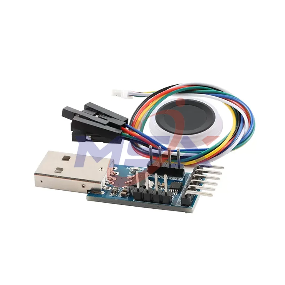 Fingerprint Recognition Module, Fingerprint Door Lock Aquisição Sensor, Matrix, Reciprocation Kit, HLK-FPM383C