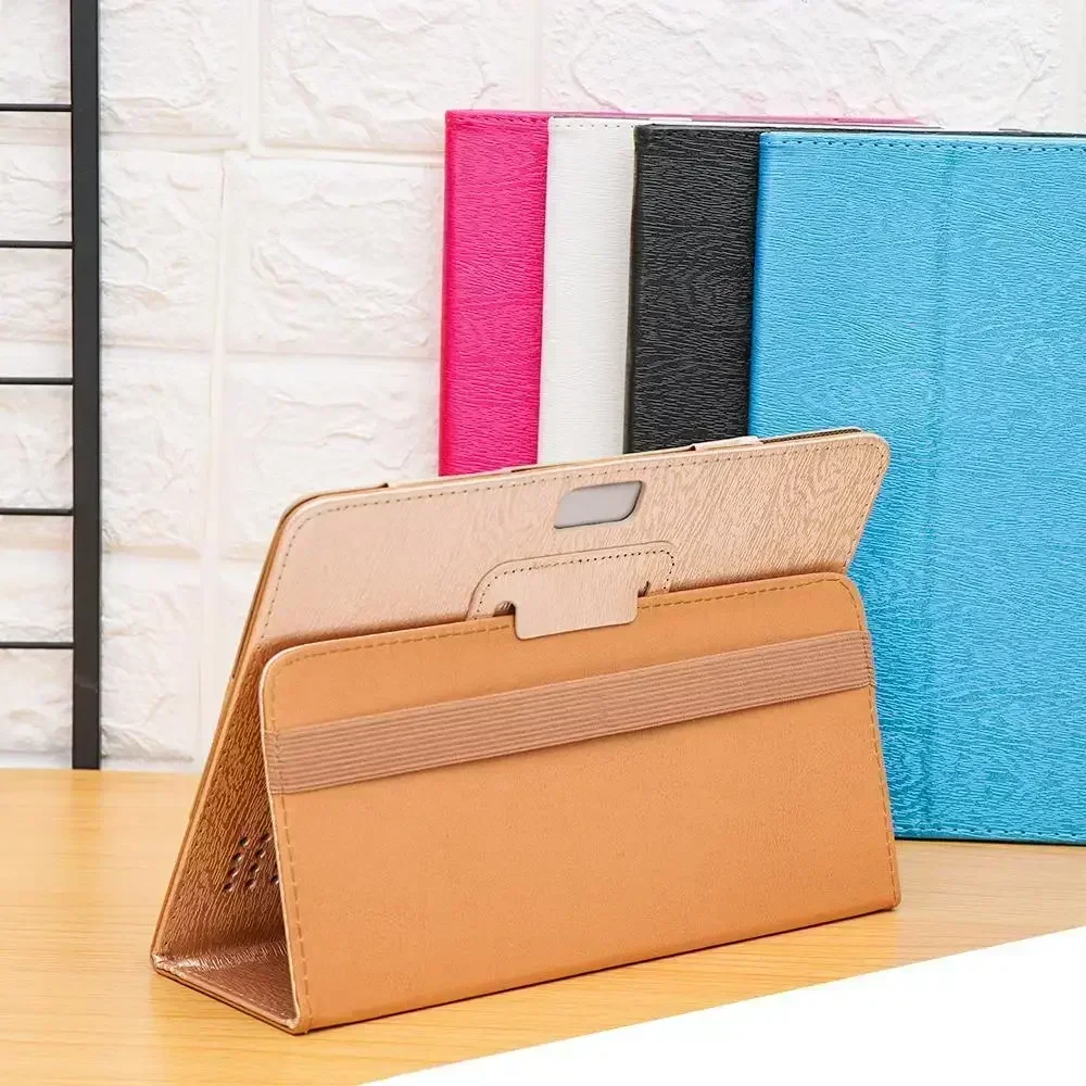 Casing pelindung Tablet Universal, casing pelindung Tablet Universal 10.1 inci, tutup dudukan Flip kulit warna-warni untuk Tablet Samsung Huawei Android
