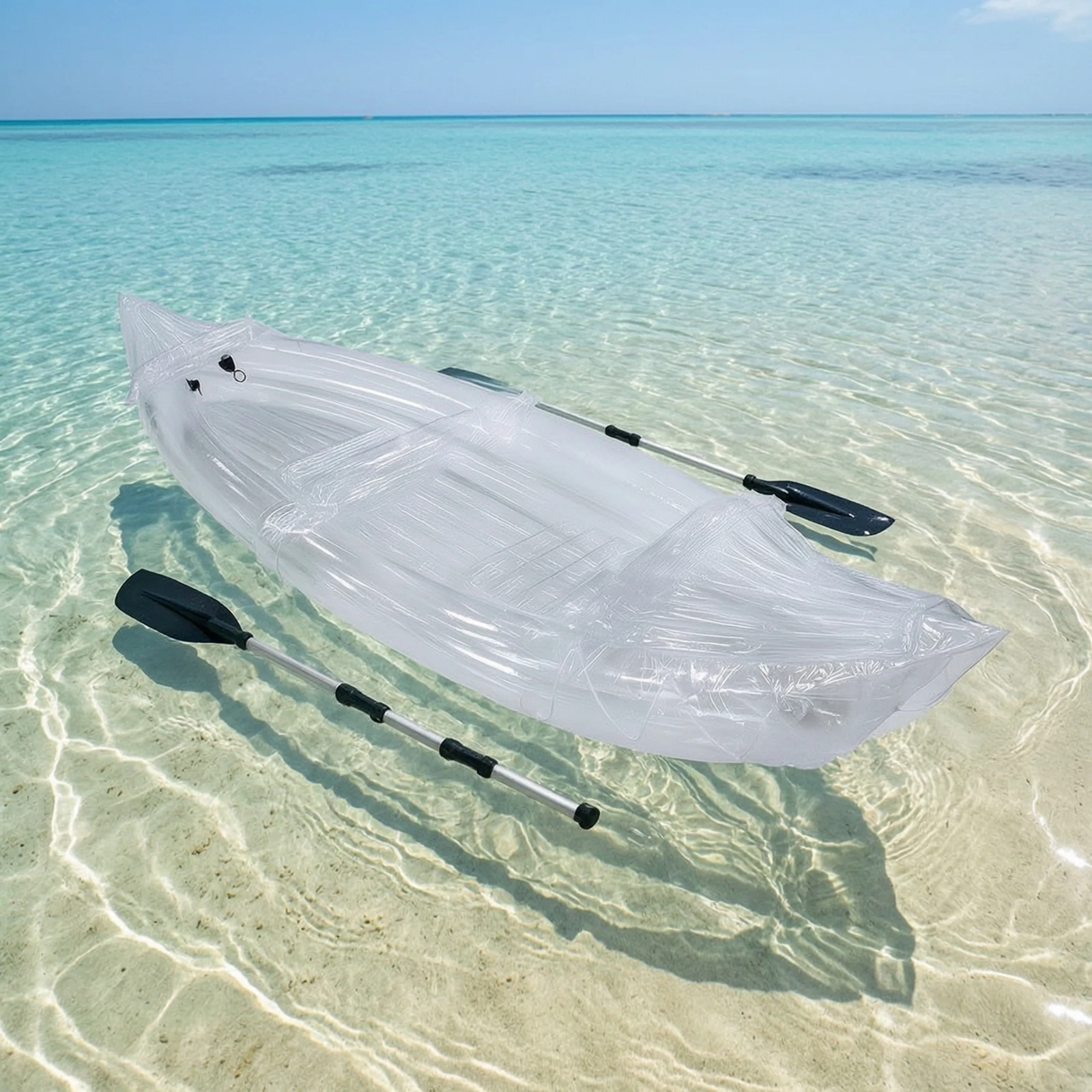 Kayak with Seats 2-Person Inflatable Kayak Boat Easy Storage Portable for Couples, Lakes, Calm Water
