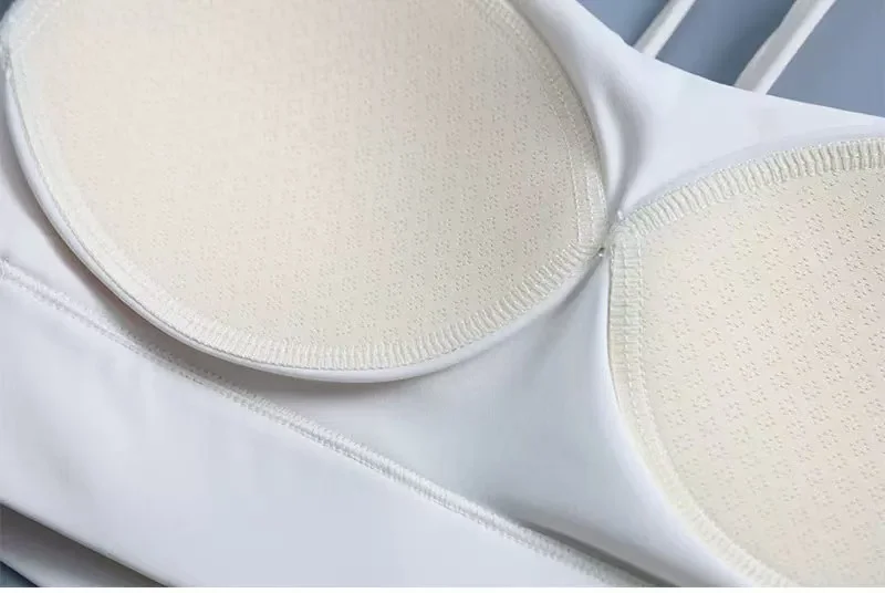 Sportunterwäsche mit Brustpolster, stoßfester Fitness-BH, nacktes Yoga-Top, Lauf- und Outdoor-Bekleidung, schöner Rücken für Frauen – Detail 16