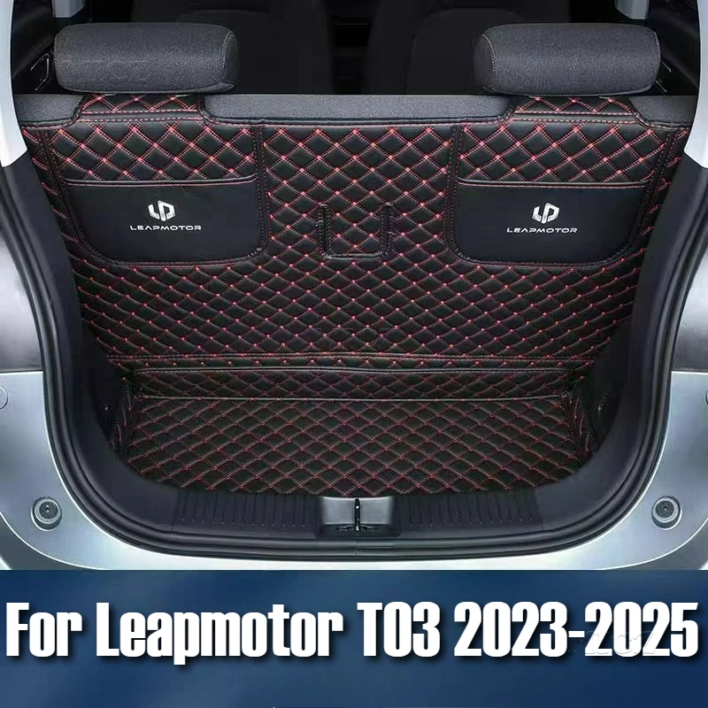 

Для Leapmotor T03 2023 2024 2025 багажник водонепроницаемый лоток грузовой противоскользящий багажник задний напольный коврик для багажника коврик для хранения автомобильные аксессуары