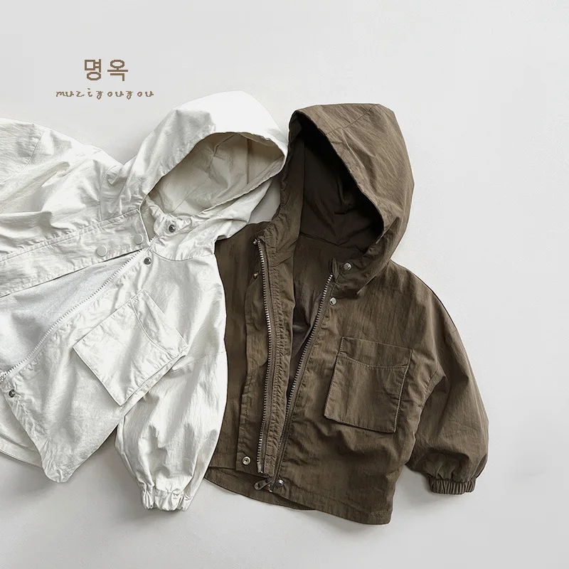 

Children's Distinctive Korean Style Jacket 2025 Spring New Style Japanese Style Stylish Retro Style Fashionable Clothes For Boys