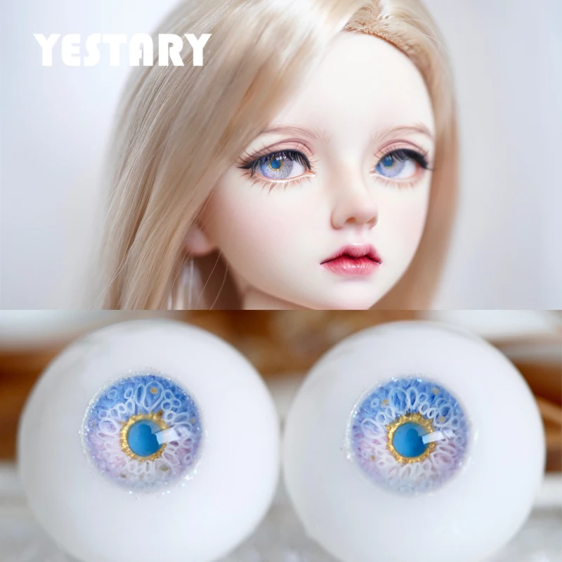 

YESTARY Eyes For Toys BJD Doll Accessories 1/4 1/6 1/8 Resin Eyes 3D Movable 12/14/16/18MM Sparkling BJD Dolls Color Pupil Eyes