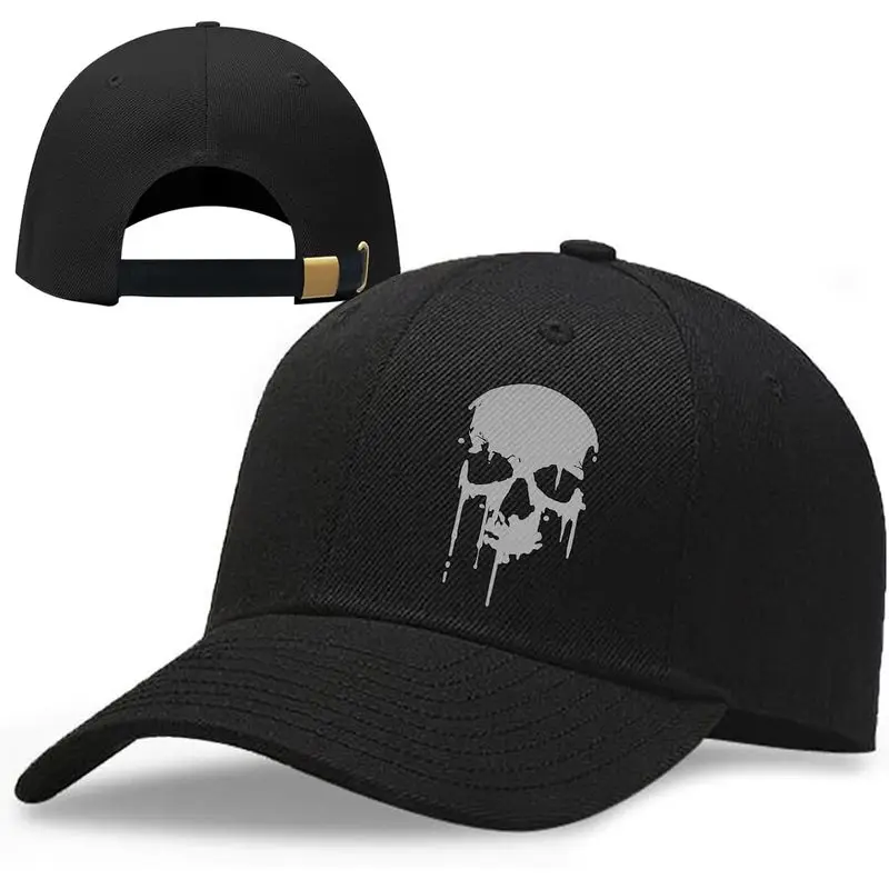 Horror Blood-spattered Skull Hats for Men Snapback Baseball Cap for Women Reaper Grim Skeleton Ball Caps