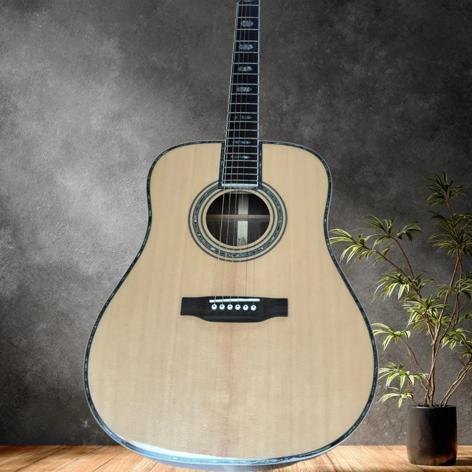 D cylindrical series 45A Acoustic Guitar Rosewood Neck, Picea Asperata Body 6 string Beginner learning Easter Gift Choice