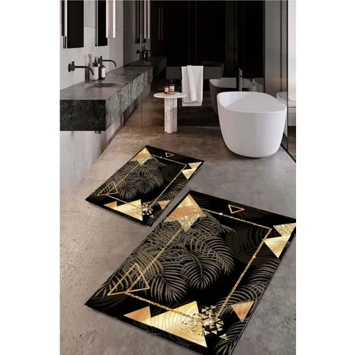 Drop Bath Mat Rug Toilet Seat Pad Washable Anti-Slip Soles 2li