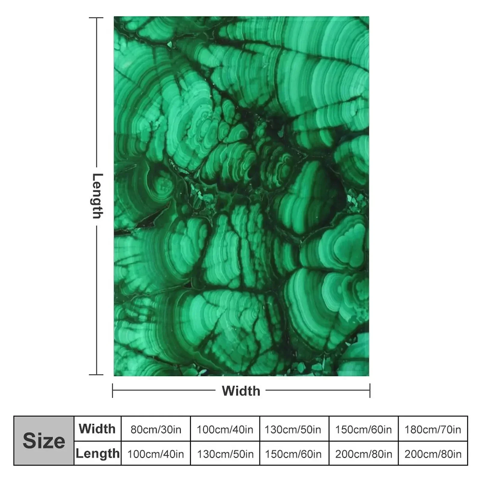 Malachite Slice Throw Blanket couch cozy soft plush fuzzy picnic outdoor blanket