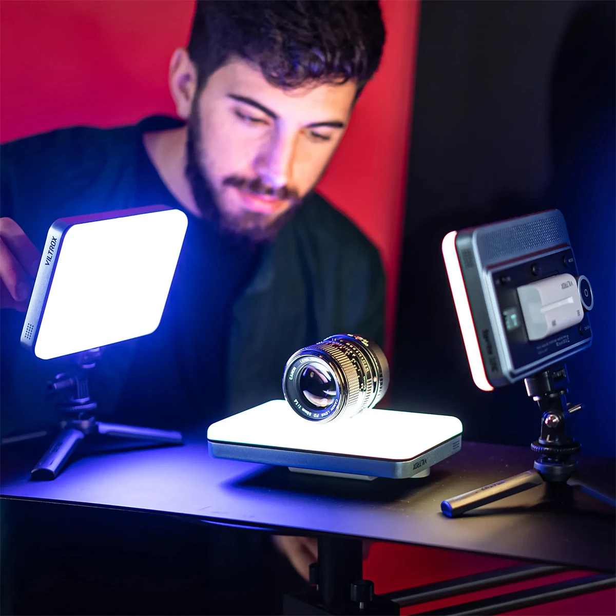 VILTROX Sprite 15: 18W bi-color dimmable LED plate. Soft light for video & TikTok. Battery included
