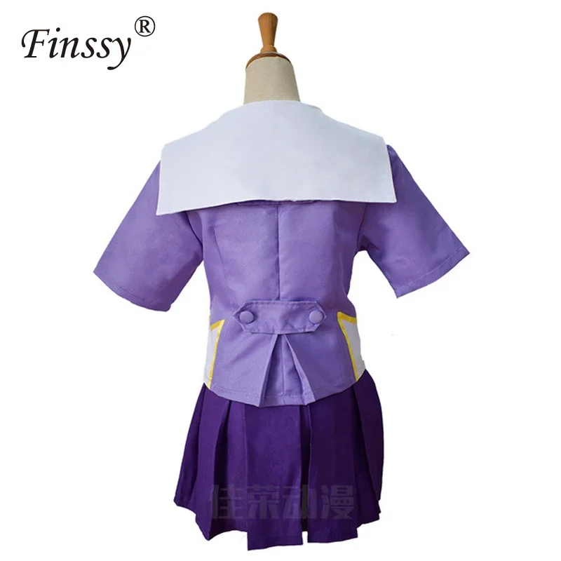 Anime 2nd Mirai Nikki Gasai Yuno Lolita Sailor Cosplay Costume Loli Bow Short Skirt Wig Length 80cm For Women