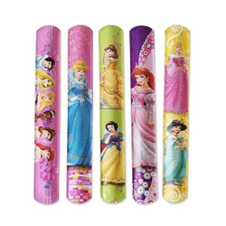 12PCS Disney Princess Birthday Party Favor Slap Bracelet Toy Kids Happy Birthday Gift Souvenir Cute Giveaway